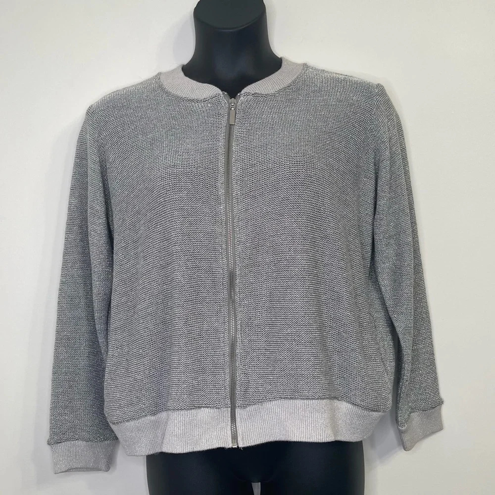 Capsule Metallic Silver Jacket Size 16/18
